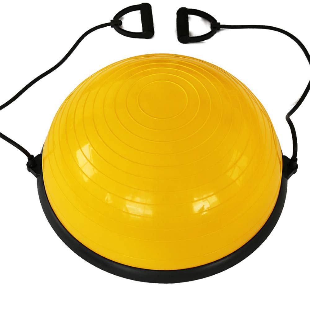 ZZAI Bola De Ejercicio - Bola De Yoga con Diseño A Prueba De Fugas Material Extra Grueso Anti-explosión Bomba De Inflado Fácil,Yellow