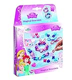 Set zum Basteln und Verzieren von Princess-Armbändern, mit Stickern von Dornröschen, Cinderella, Arielle und Schneewittchen