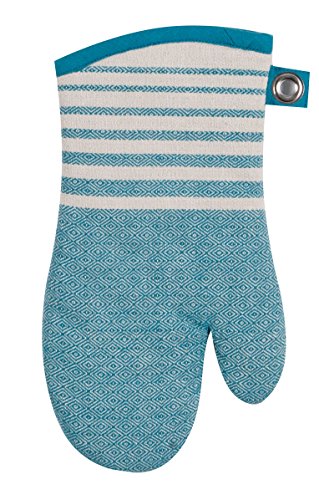 Kay Dee Designs Kay Dee Teal Cotton 1 pk Cook's Kitchen Birdseye Woven Oven Mitt with Grommets, No Size