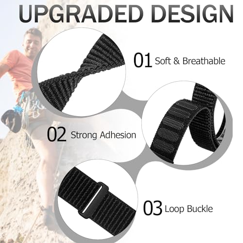 Image of Ankle /Arm Band Compatible with Apple Watch 49mm 46mm 45mm 44mm 42mm 41mm 40mm 38mm, Breathable Nylon Armband for IWatch SE Ultra Series 10 9 8 7 6 5 4 3 2 1, Stretchy Ankle Strap for Women Men