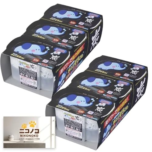 オカモト 除湿タンク 水とりぞうさん 炭 550ml×6個 ニコノコサンクスカード付き 強力除湿 消臭 湿気対策