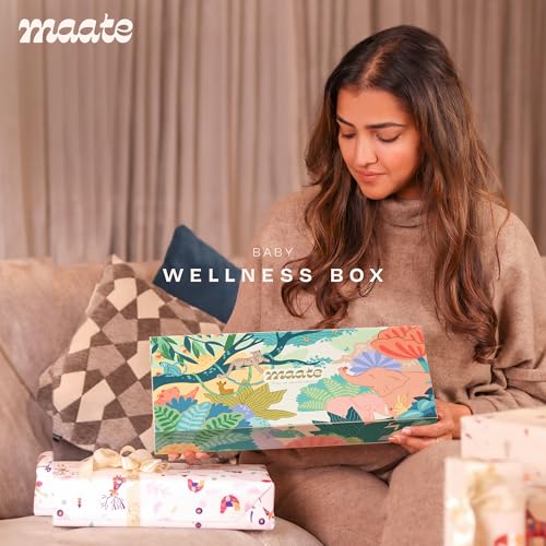 Image of Maate Baby Skincare Wellness Box | 6 Skincare and Haircare Newborn Baby Kit | Baby Gift Set for Newborn | Newborn Baby Care Kit | Baby Shower Gift | Gentle on Sensitive Skin