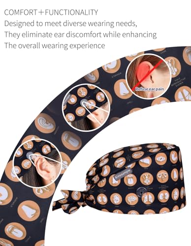 Image of Kousenpu Scrub Caps for Men, Adjustable Surgical Cap, Breathable Medical Hat for Doctors, Nurses & Healthcare Professionals