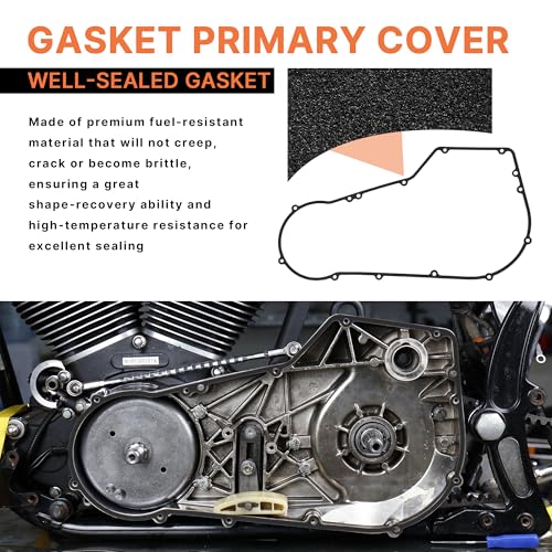 Image of 1994-2006 Softail & Dyna Primary Cover Gasket Kit Clutch Cover Oil Seal Set for Harley 1994-2005 Dyna & 1994-2006 Softail All Models, 4 PCS
