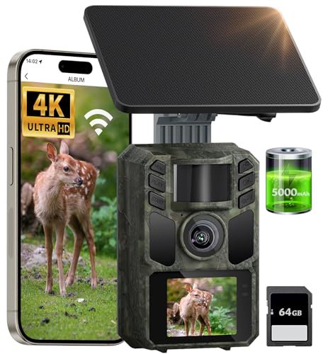 4K WiFi Solar Hunting Camera with Night Vision