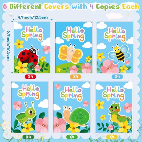 Image of Bulk Spring Coloring Books, 24Pcs Mini Hello Spring Drawing Booklet for Kid