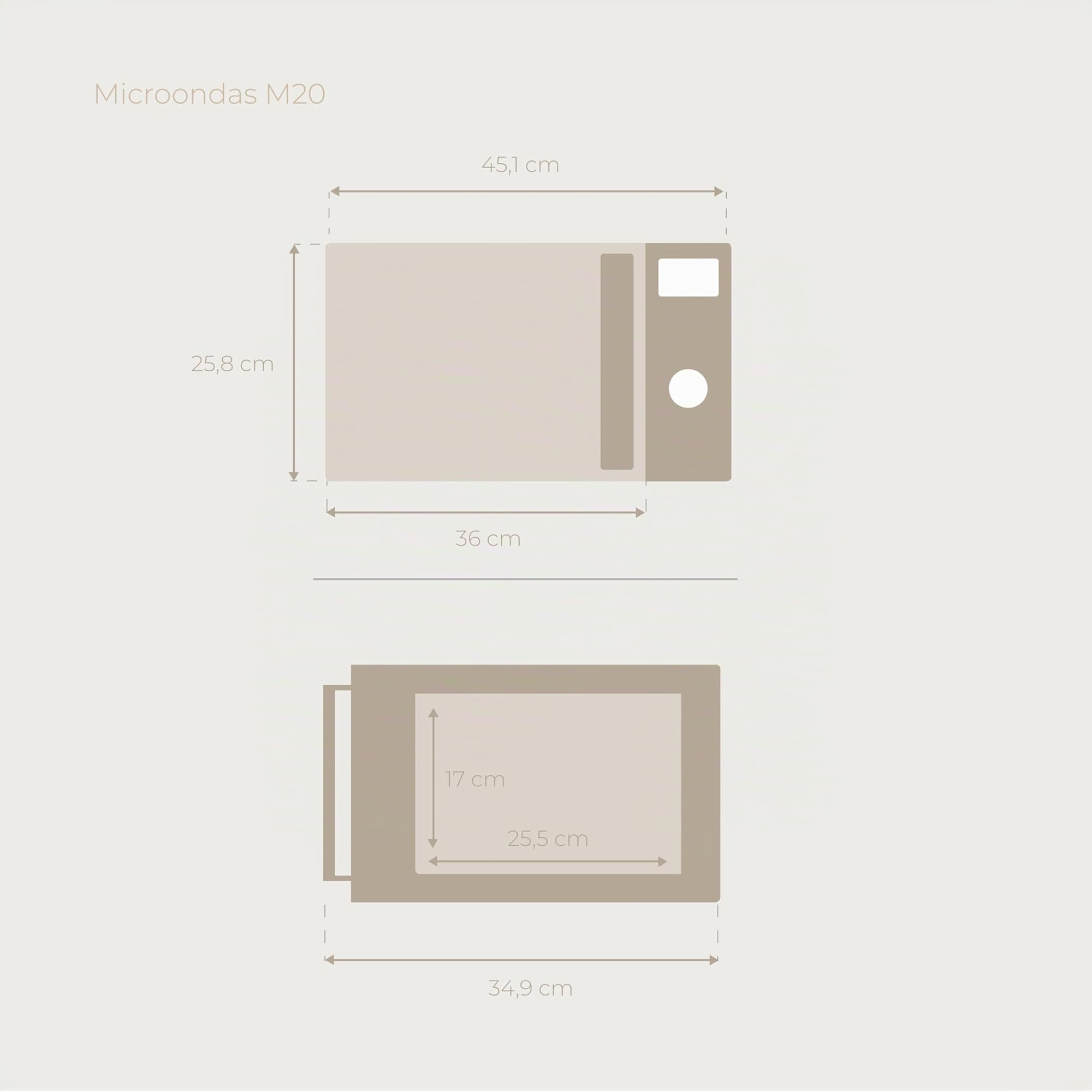 Micro-ondes EVVO M20 blanc