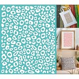 GOMAKERER 2 Blatt Siebdruckschablone, Leoparden Druckschablonen Wiederverwendbar Selbstklebend Siebdruck Zum Bemalen Der Wand Holz T Shirt Stoff Heimwerker Dekor