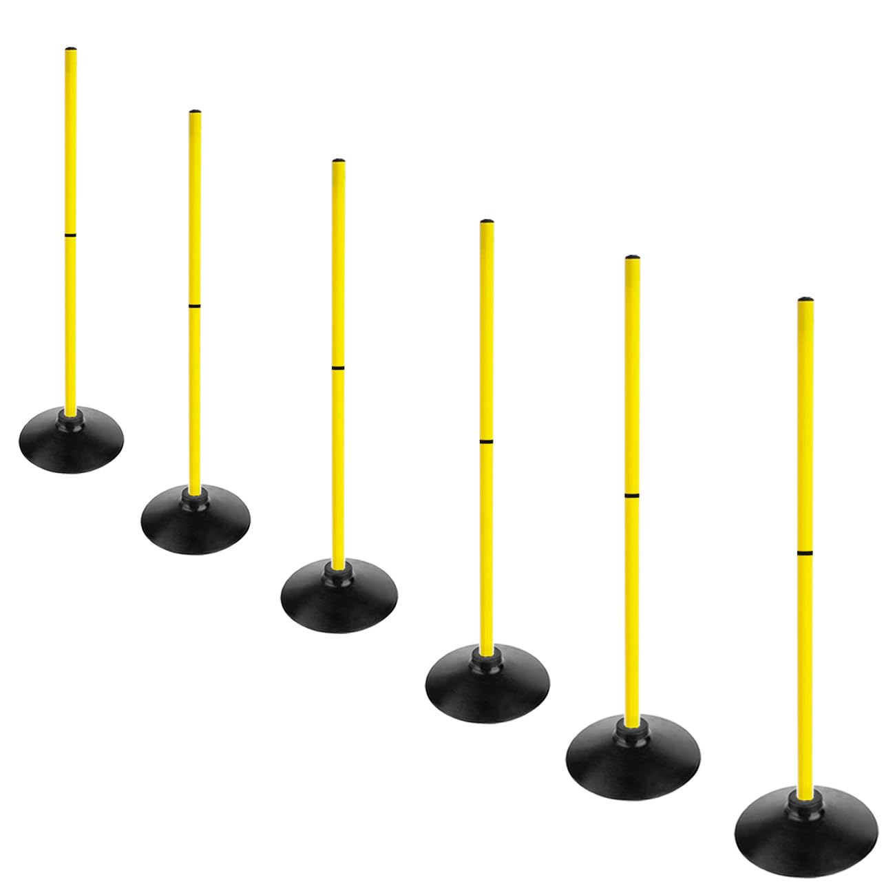 Zestaw kijków do piłki nożnej Odłączane sportowe kije treningowe prędkości kijki do slalomu z gumową podstawą sprzęt do treningu sportowego