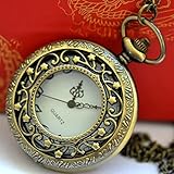 MAOHUAI Reloj de Bolsillo Wave Flower Reloj de Bolsillo de Cuarzo Fashion Fashion Hollow Flower Pocket Watch