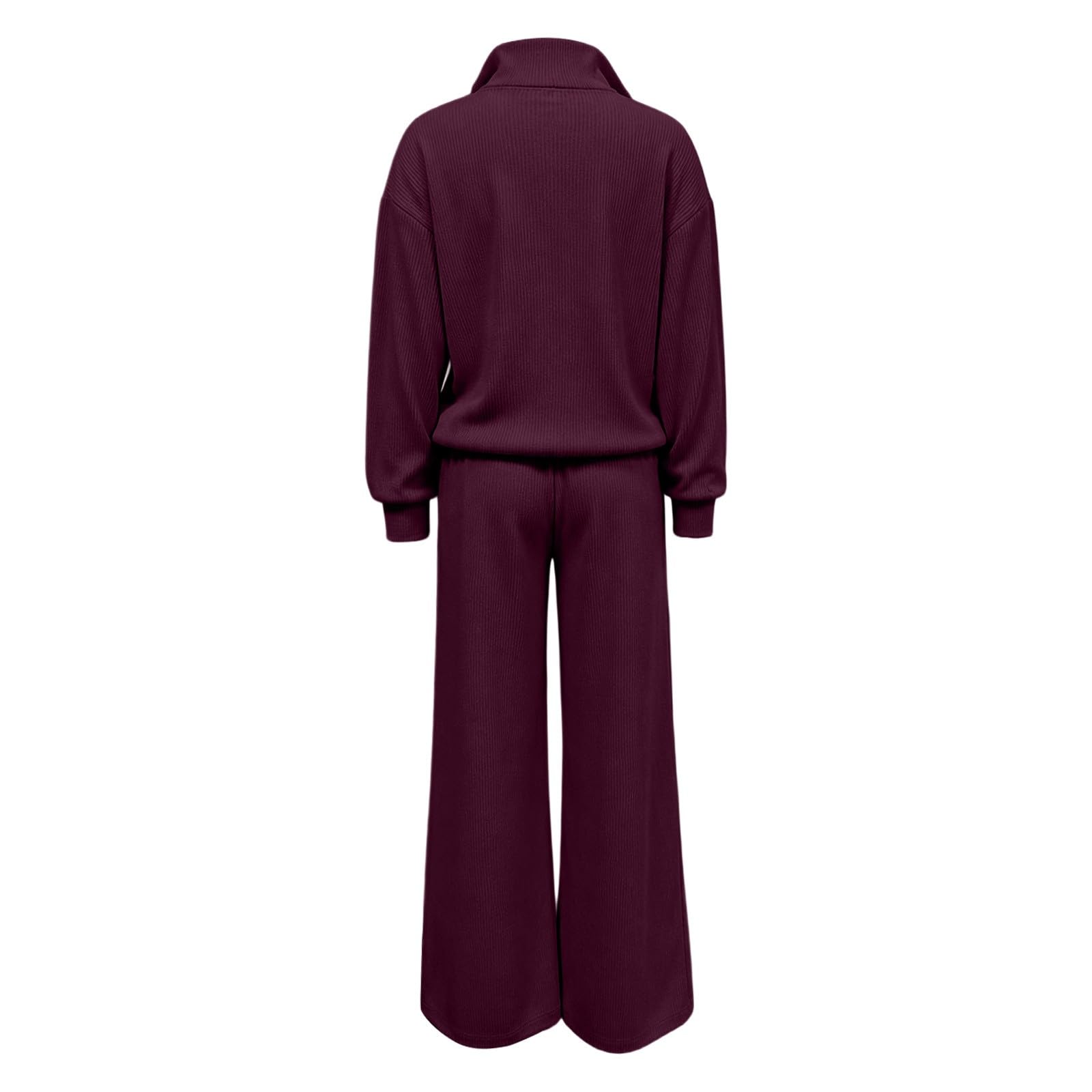 Completo Donna Casual Eleganti Felpa Mezza Zip E Pantaloni Fitness Casual | Completi Da Casa Loungewear Oversize Tracksuit In Pile Elastico Comodo Set Felpata Da Ginnastica Jogging Tinta Unita Morbido