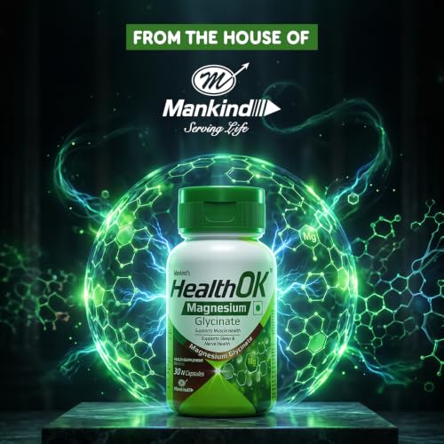 Image of Mankind's Health OK Magnesium Glycinate Supplements | Supports Muscle & Nerve Health | High Absorption | 30 Tablets