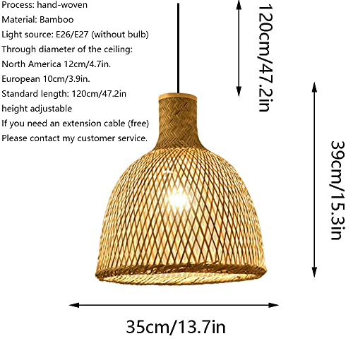 Suspension bambou tissée main de style ferme pour déco chaleureuse