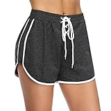 ♛♛【Pantalones Deportivos mujer】 Cinturilla elástica con cordón de ancho hace que los pantalones del salón se ajustan bien.