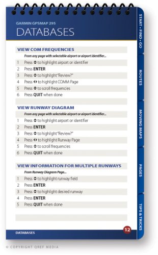 Garmin GPSMAP 295 Qref Checklist (Qref Avionics Quick Reference)      Spiral-bound – December 15, 2008