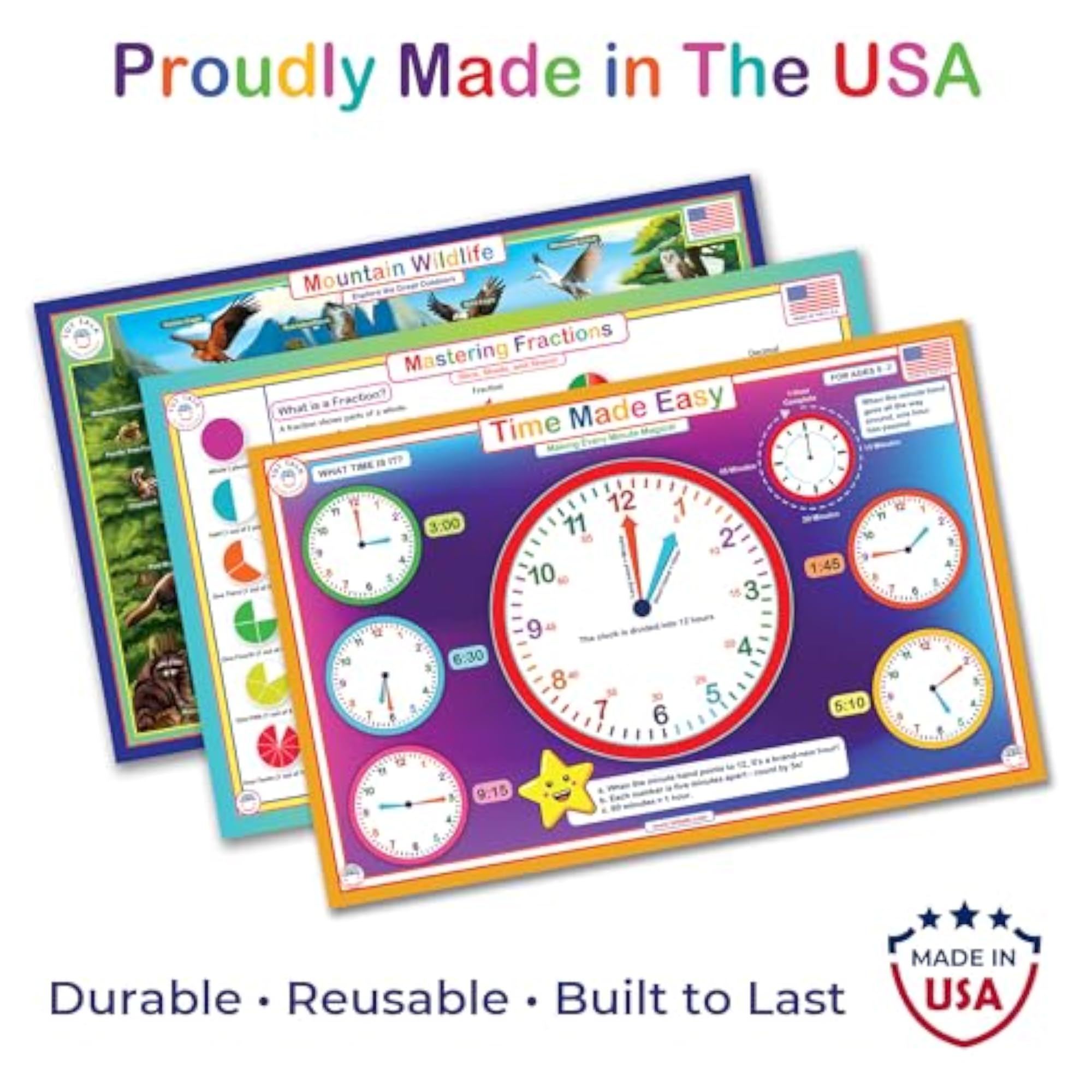 Telling Time Placemat, Educational Design