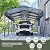 BETISEF 12x20 FT Metal Heavy Duty Carport, Upgraded Car Ports Canopy with Reinforced Frame and All Weather Protection Galvanized Steel, Garage Shelter kit for Boat, Car, Tractor and Truck