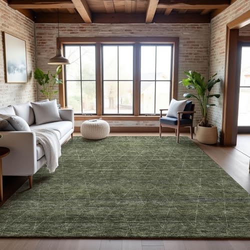 Addison Mayfield Olive 8x10 Machine Washable Rug