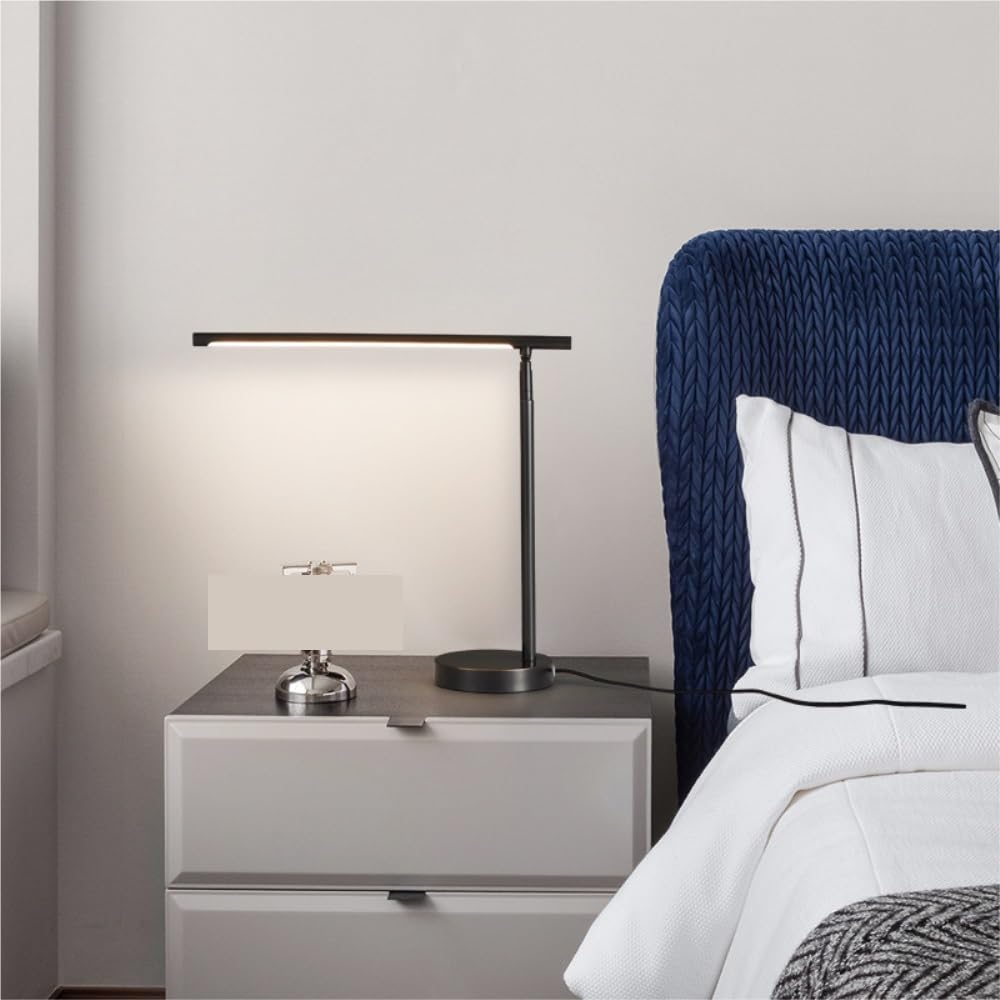 Lampada da tavolo nordica in ottone, lampada da comodino | Stile nordico, ottone massiccio, minimalista, controllo tramite pulsanti, uso scrivania(Copper)