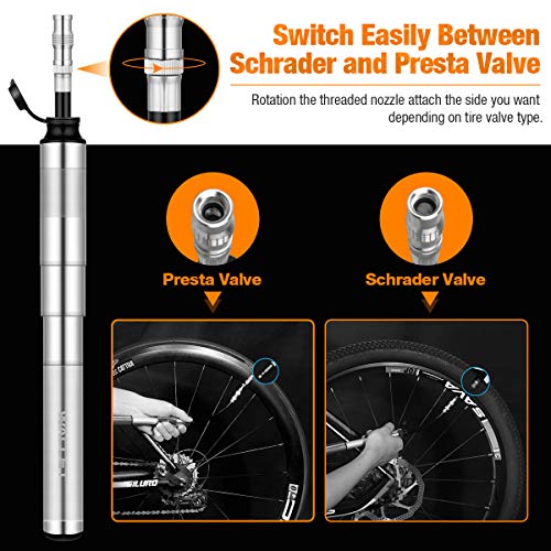WACCET Pompa Bicicletta, Pompa Bici Portatile 120