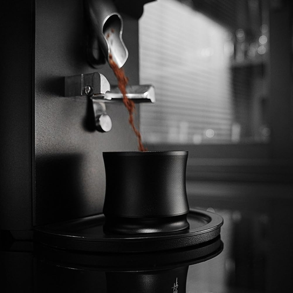 Taza de café para trituradora de café para receptor de espresso, construcción de aluminio con dispensador de baja resistencia, compatible con modelos de amoladora de 51 54 58 mm