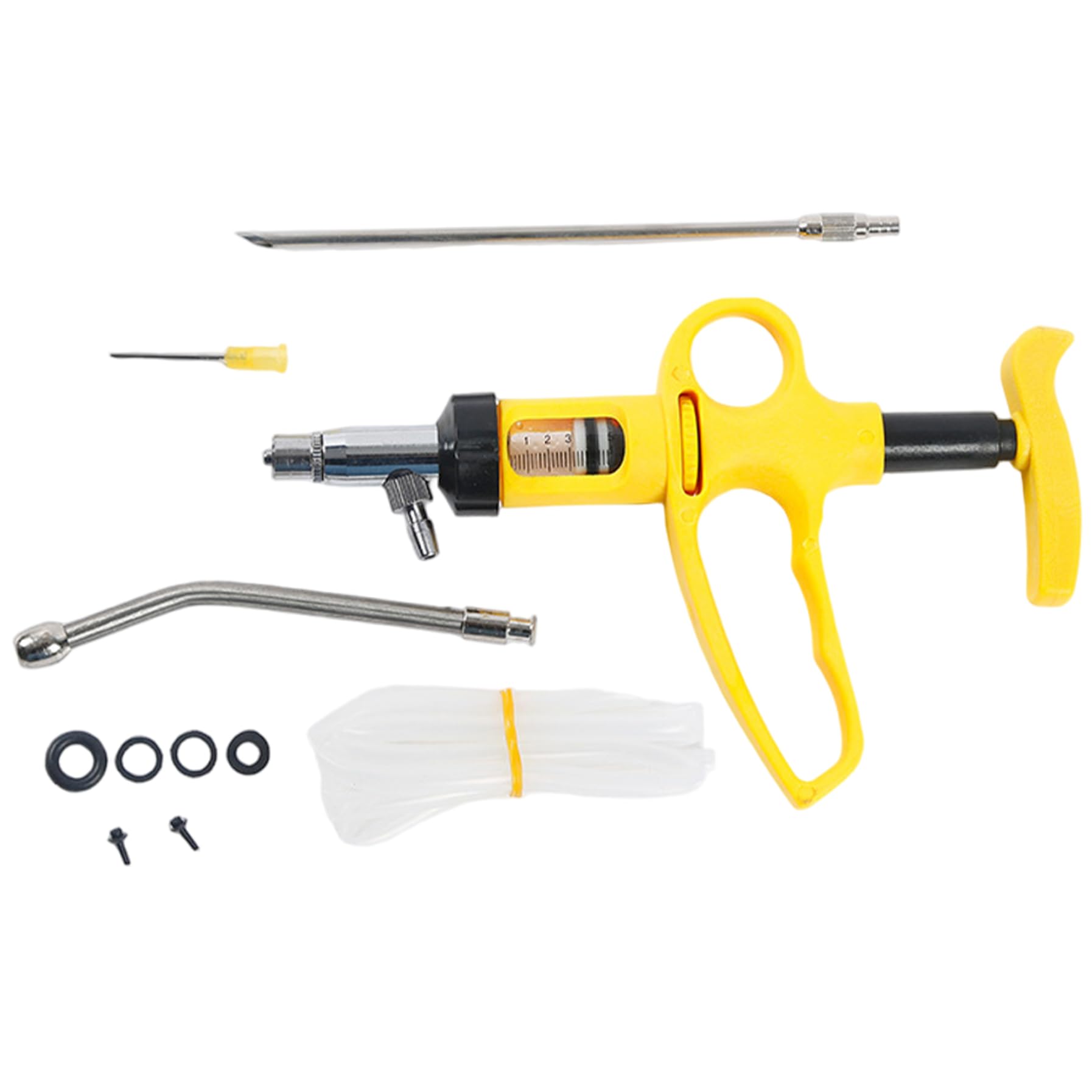 Stéringe injecteur automatique 5 ml pistolet à trempé réglable avec tête de métal pour bétail, chèvre, cochon, vache, outil d'alimentation animale à l'échelle claire pour l'utilisation du bétail