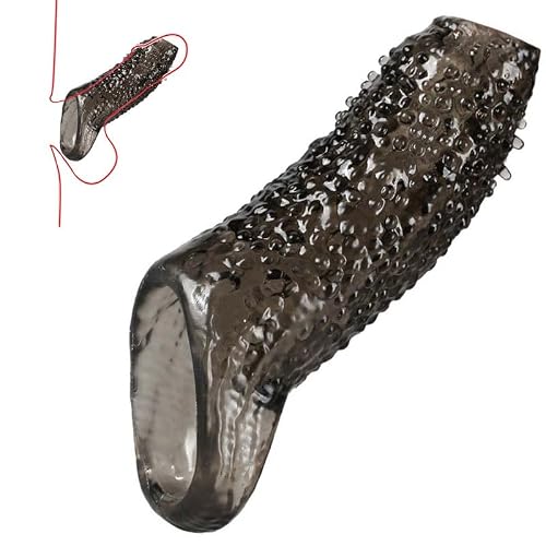 Pour Homme Manchon De Silicone Noir Semi-Transparent Pour Entraînement - Protection Élastique Avec Points En Relief Pour Exercices Et Pratiques À Deux