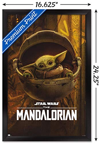 Poster Star Wars The Mandalorian S2 grand format encadré version noire - 3