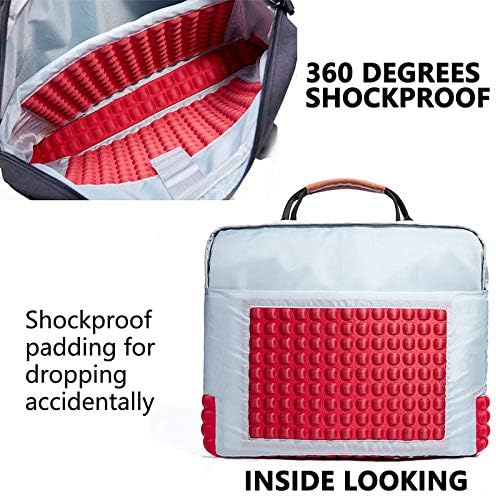 KALIDI Laptop Bag, 13.3" 14.5 Inch Notebook Briefcase Messenger Shoulder Bag for Dell Alienware/MacBook/Lenovo/HP, Travelling, Business, College and Office Rose