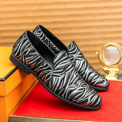 Men's Trendy Textured Loafers, Fashionable Formal Footwear - Perfect for City Explorations, Business Events & Daily Wear4