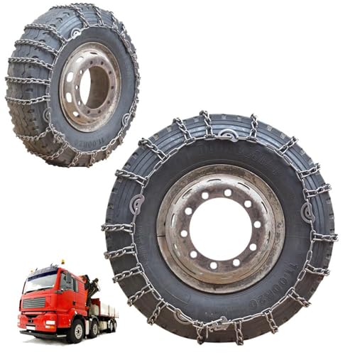 YAGOLD Car Tire Chains Snow Chains for Semi Trucks Snow Chains for Car Tires Universal Metal Tire Chains for SUV Trucks Pickup Trucks Semi Trucks Van Dually Trucks ATV Light Truck 9mm 2pcs 8.25-16