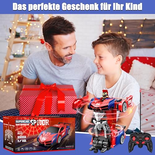 Herefun Transformator Ferngesteuertes Auto Spielzeug für Junge Mädchen ab 8 Jahre, Ferngesteuertes Auto Roboter… – Ansicht 6