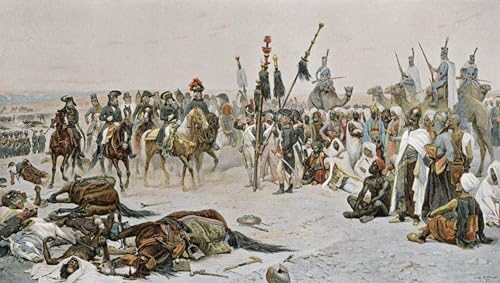 Pintura sobre lienzo Bonaparte in Egitto decoración elegante de paredes para despacho y hogar