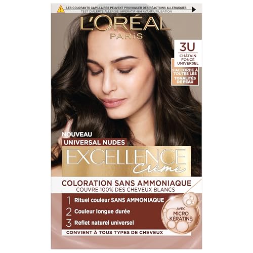 Coloration permanente châtain foncé L'Oréal Universal Nudes pour un éclat naturel au quotidien