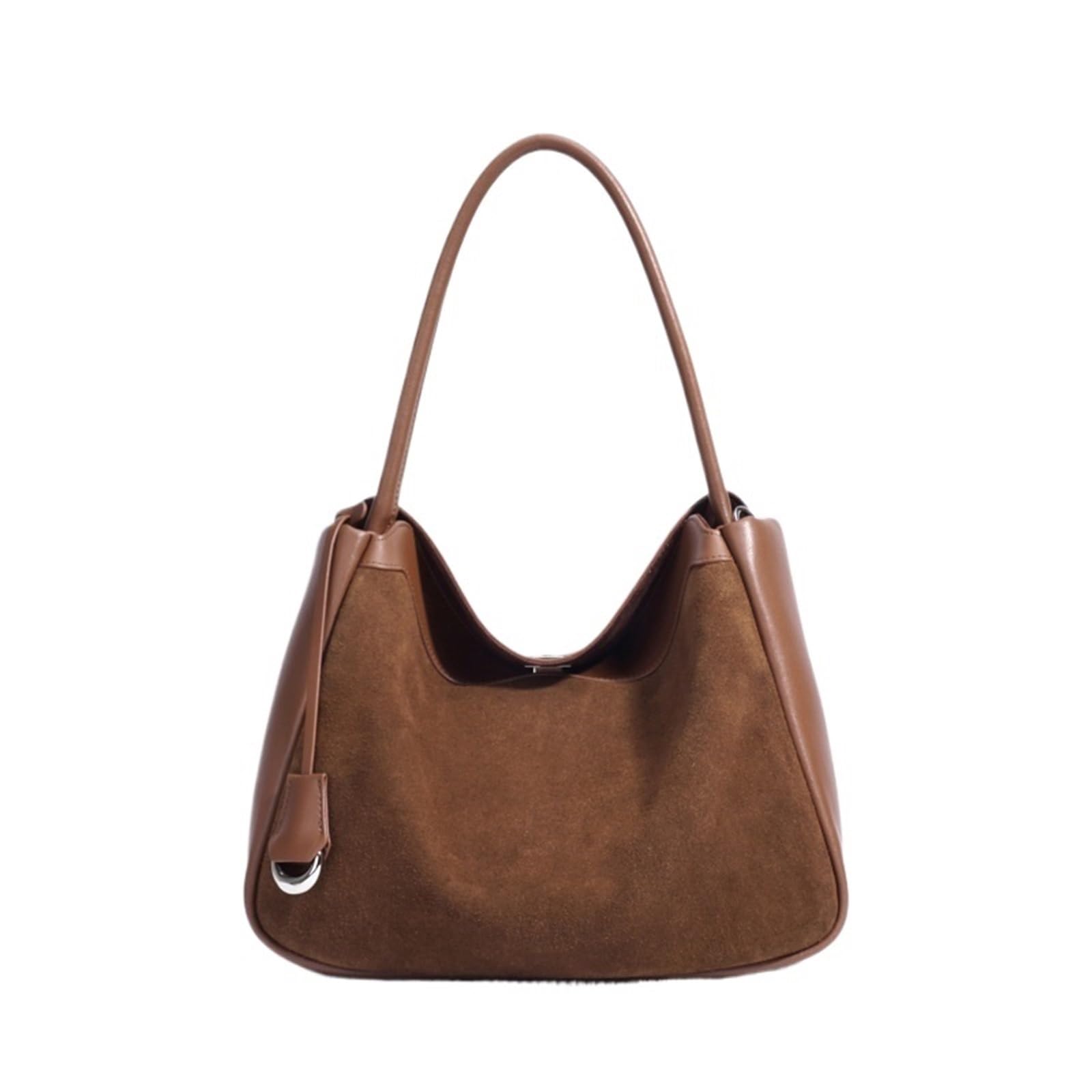 Bolso Serraje Bolso de mano piel vacuno y ante, versátil, tipo bandolera, for el día a, for mujer