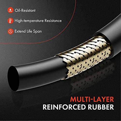 A-Premium Automatic Transmission Oil Cooler Line Hose Assembly Compatible With Dodge Grand Caravan Chrysler Town & Country 2008-2010 Voyager V6 3.3L #TOP4