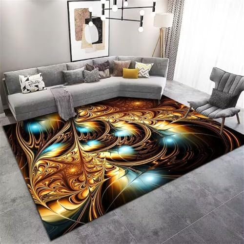 Tapis grande taille salon 180x230 motif floral abstrait