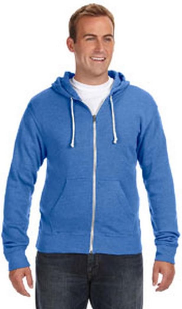J. America Adult Full-Zip Hooded Fleece Sweatshirt