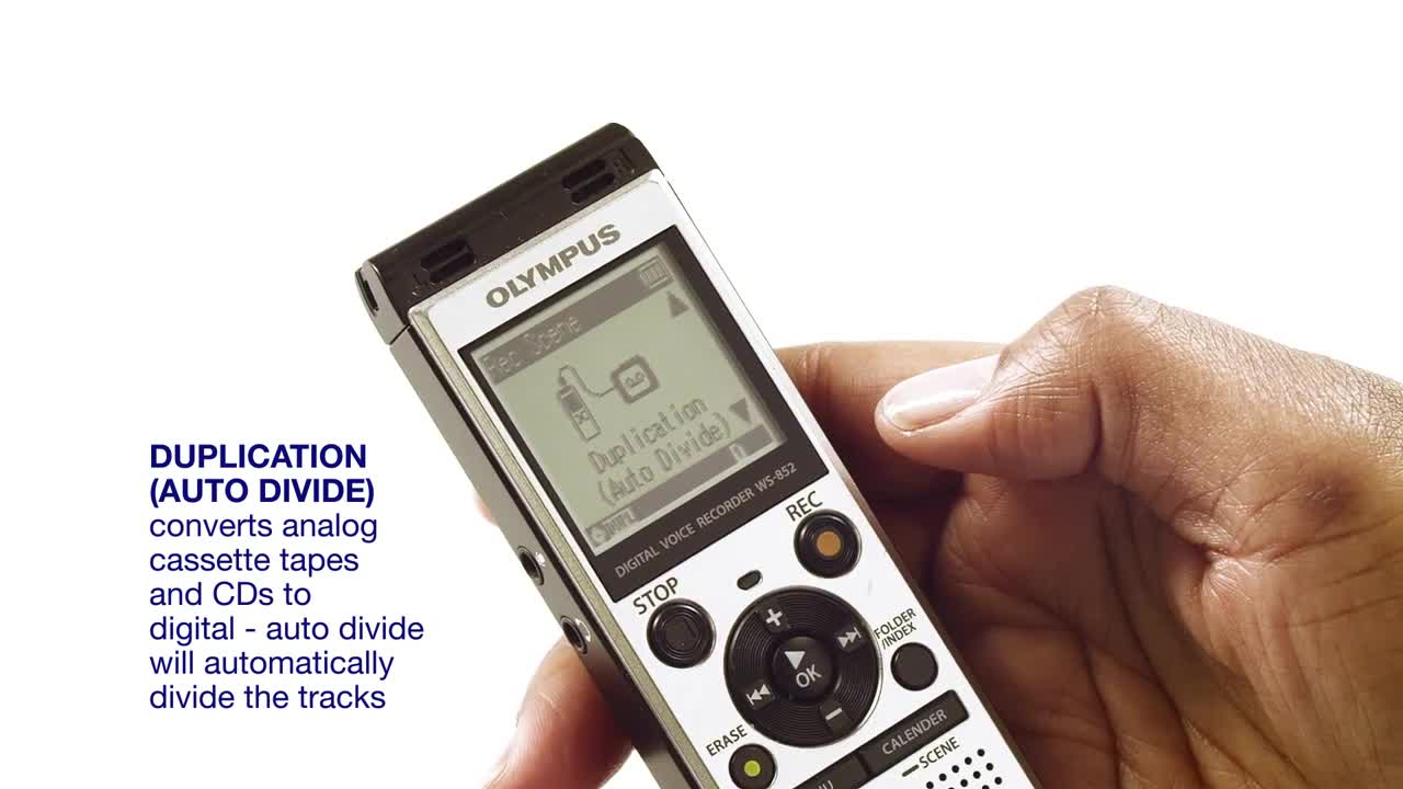 Olympus Digital Voice Recorder WS-852, Silver, V415121SU000