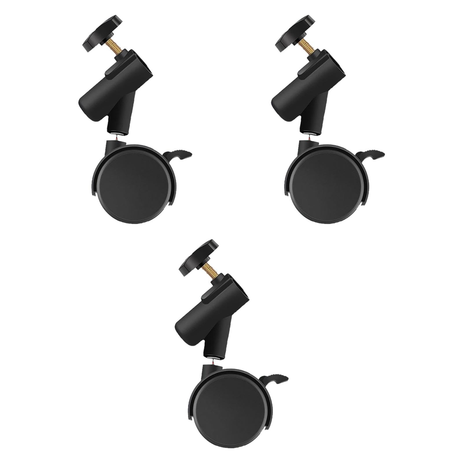 3X Light Stand Wheels Studio Photography 360° Rotation Live Streamings Black 16 mm-image-31