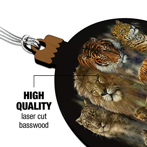 Lion Tiger Snow Leopard Big Cats Wood Christmas Tree Holiday Ornament #TOP2