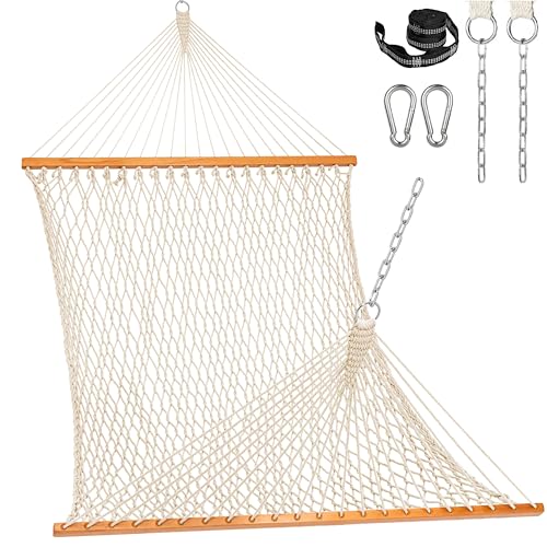Lazy Daze Hammocks Double Rope Hammock, 2 Person Traditional Outdoor