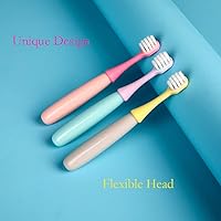 Vista 2 de 6 paquetes de cepillos de dientes para niños, cepillos de dientes de setas encantadoras con cerdas extra suaves para niños de 1 a 3 años