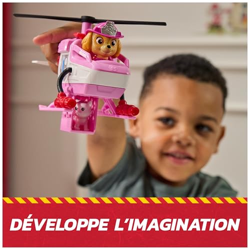 Paw Patrol - Pat Patrouille - Véhicule Figurine Stella Fire Rescue Mission Pompiers - Voiture Figurine À Collectionner - Panier Chaton - Pat Patrouille Jouet - Voiture Enfant - Jouet Enfant 3 Ans Et +
