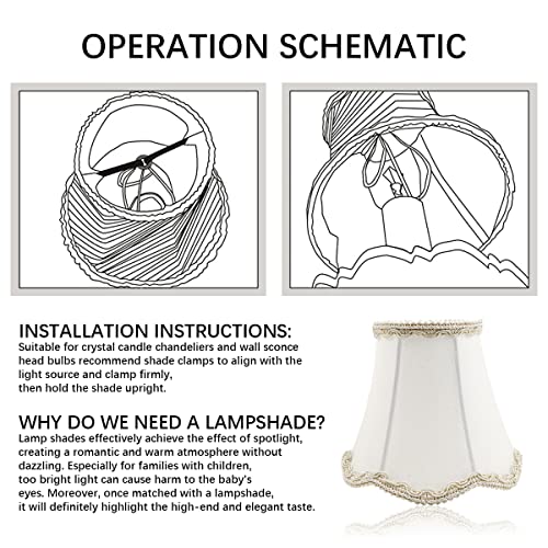 Fabric Lamp Shade Burlap Clip On Chandelier Lamp Shades Linen Lampshade for Table Chandelier Wall Lamp Living Room Bedroom (024) - Image 4