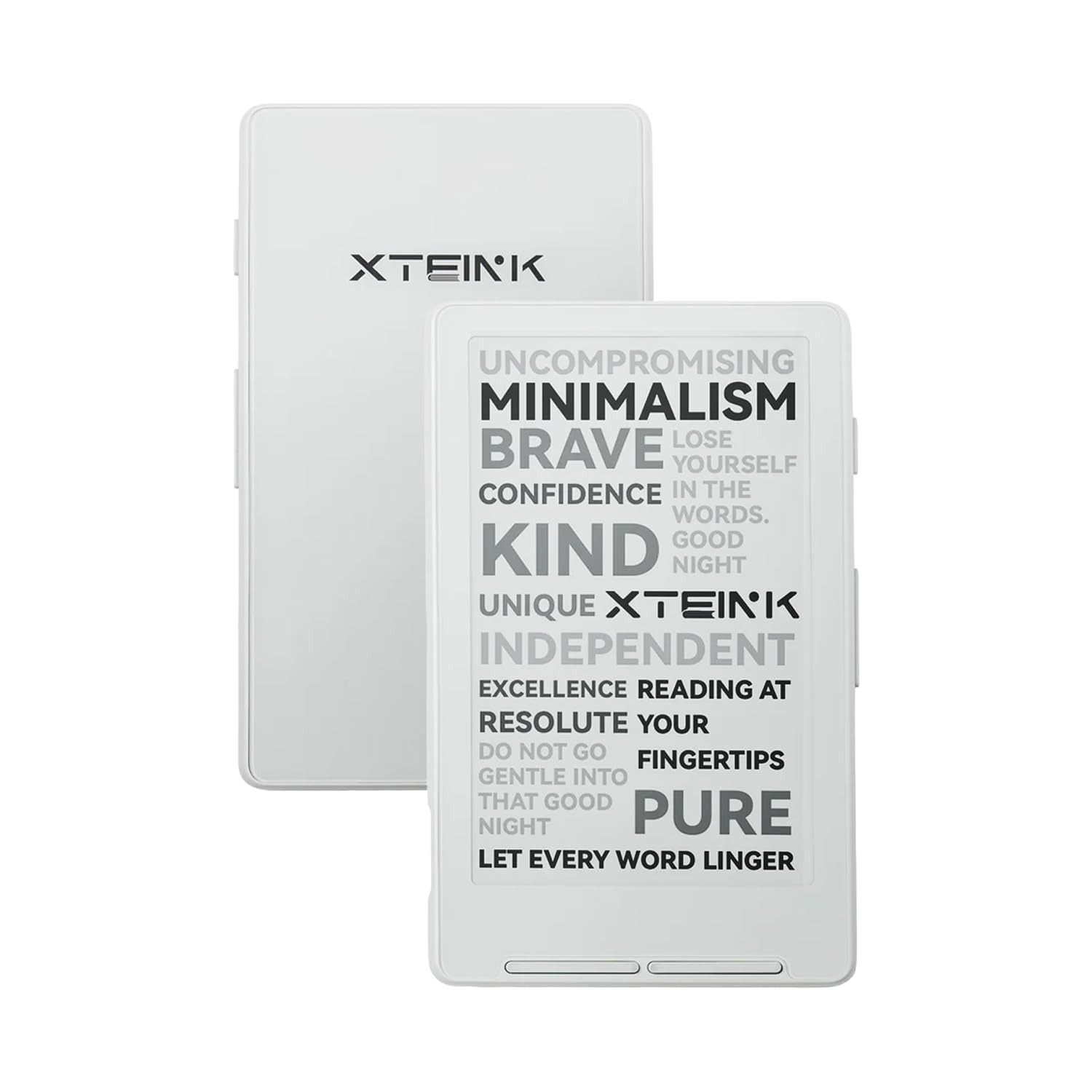 XTEINK X4 E-Book Reader, 4.3" Portable Pocket E-Ink eReader with Physical Page-Turn Buttons, Ultra-Thin 0.23 inch&2.72 oz, Magnetic-Ready Design,Distraction-Free Reading, 16GB Storage, Frost White