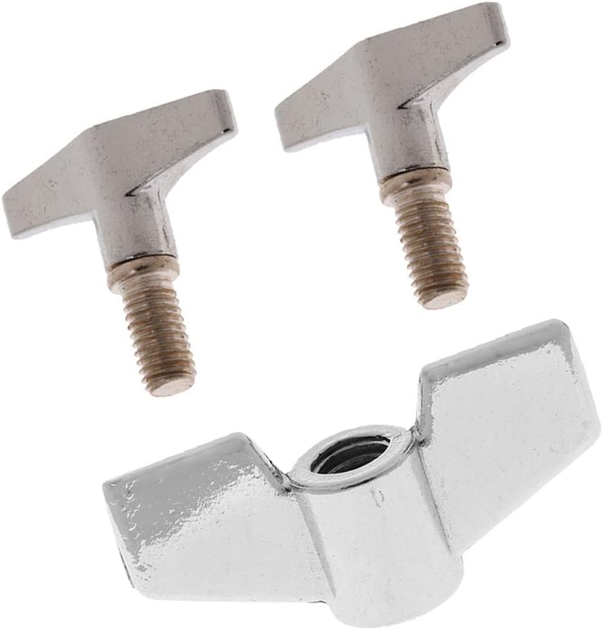 Baosity Drum Cymbal Stand Wing Nuts with Hand Knob Screw