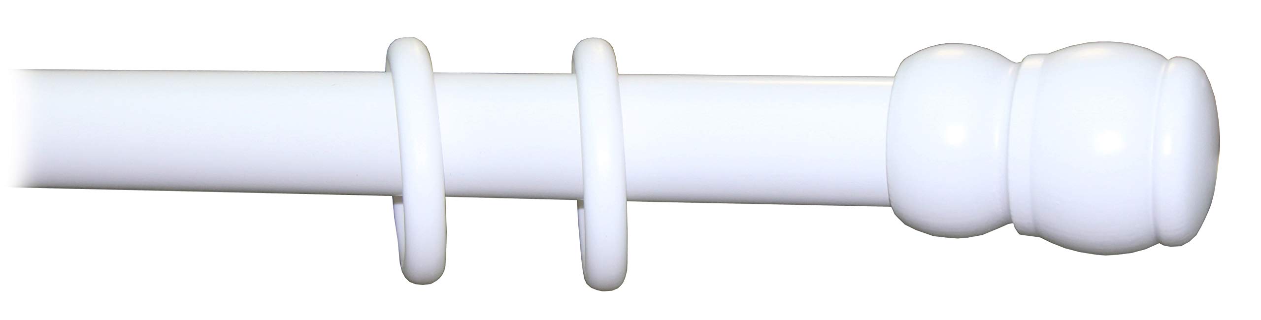 BASTONE IN LEGNO A TIRO MM. 35 BIANCO CM. 210
