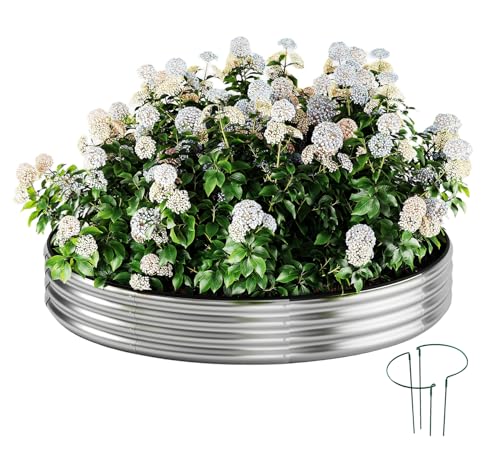 Galvanized Metal Planter Raised Garden Bed Kit for Gardening Outdoor