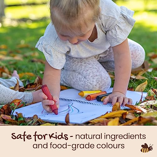 Honeysticks B01I2GNSWU Super Jumbo Crayons (6 Pack) - 100% Pure Beeswax Crayons With Food Grade Colors, Non Toxic Crayons For Toddlers 1-3 Unbreakable thumb #2